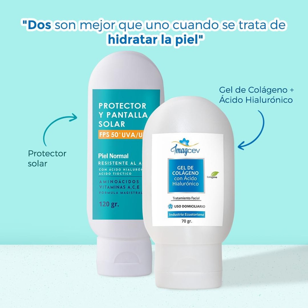 Gel de colágeno +pantalla solar 